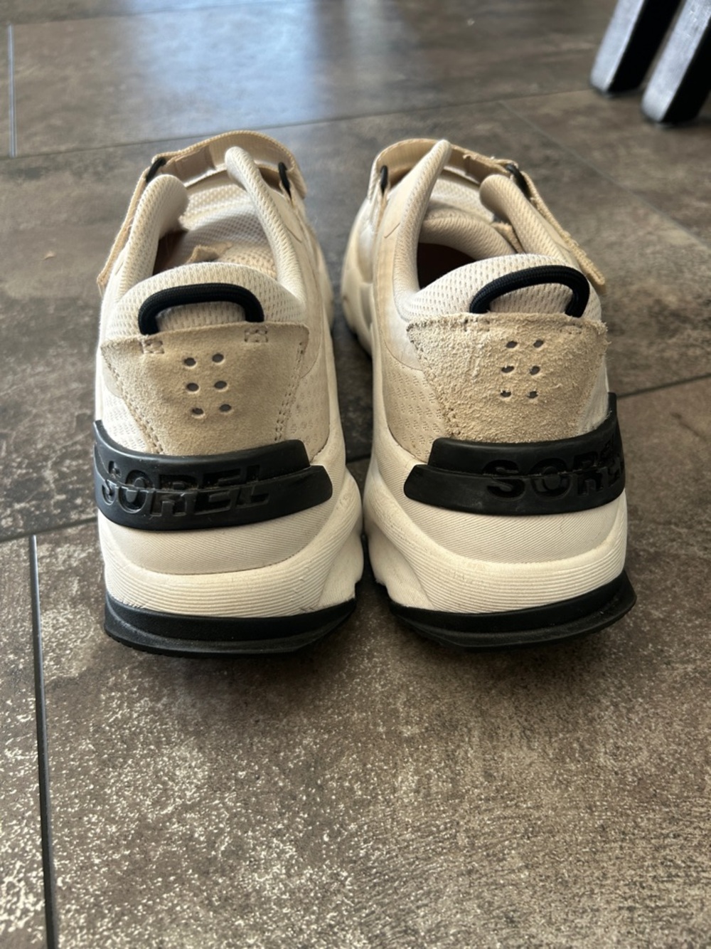 Sorel Neutral Beige Slip-On Athletic Sneakers with Strap - Picture 2 of 6